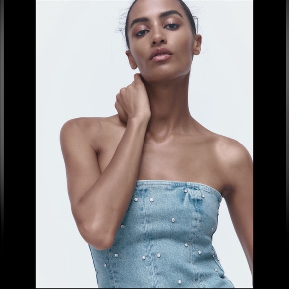 Zara Tops - Zara limited edition rhinestone corset top.